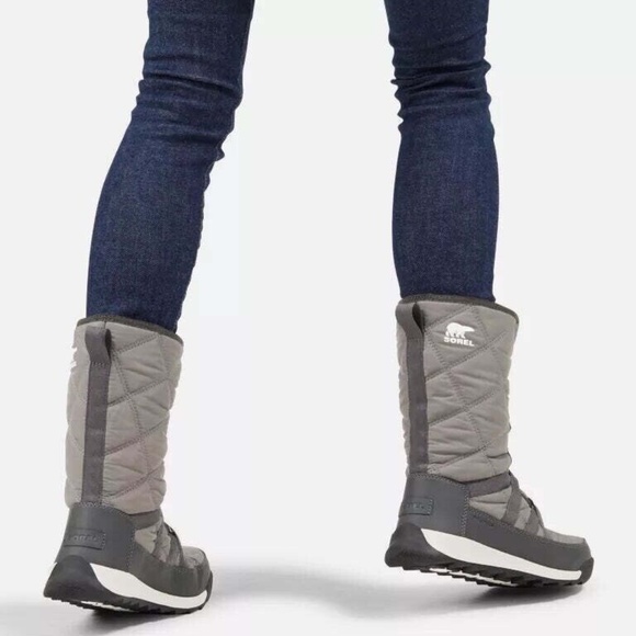 NEW SOREL Woman's Boots Whitney Tall Lace II QUARRY GRAY SIZE 5 NIB WATERPROOF - Picture 3 of 6